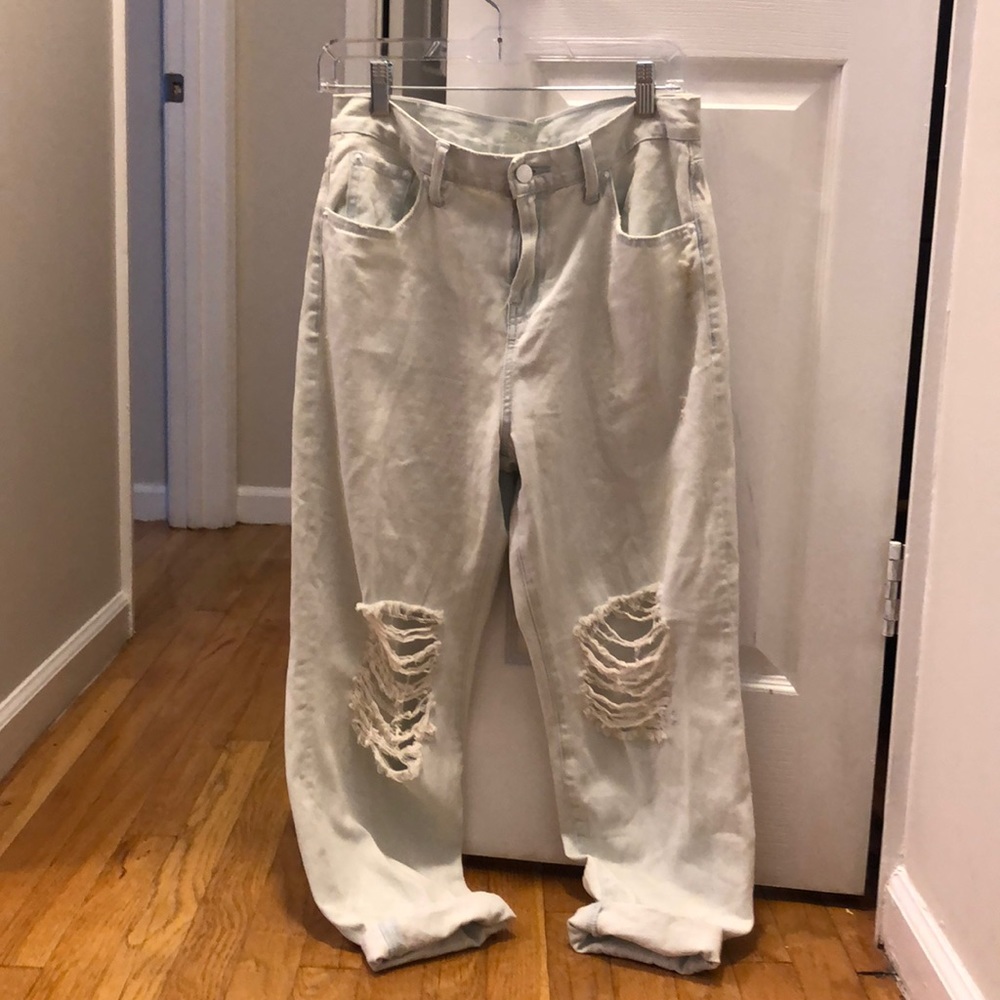 BDG light wash high waisted boyfriend  jeans